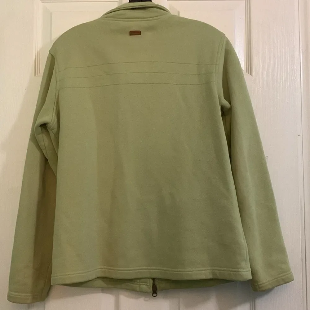 Columbia Green Full Zip Outdoor Cotton Jacket Size Medium